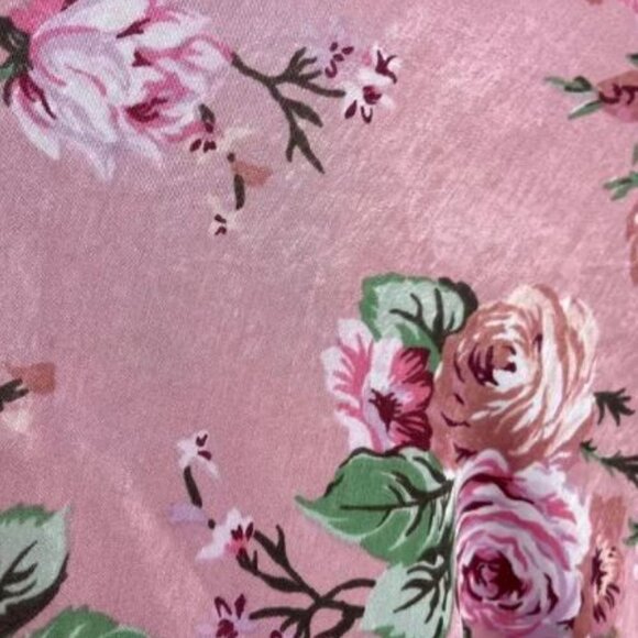 Haptics size Large Pink Satin Floral Oversized Kimono - Picture 6 of 9